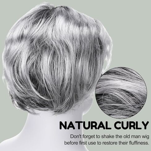 32 قطعة من شعر مستعار السيدة العجوز للنساء، شعر مستعار للجدة والجدة، زي المدرسة 100 يوم، أزياء الهالوين التنكرية لأعياد الميلاد in Kuwait