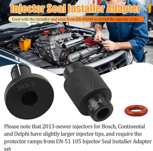 GM245 Fuel Injector Seals Tools Set, Vehicle Injector Seal No Leak Installation Adapter, Replaces for EN-49245 EN-51105 18683AA000, Compatible with 2.0L 2.5L 5.3L 6.2L Auto Engines in Saudi Arabia