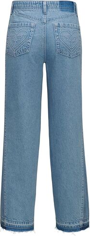 Roxy Girls's Girls Wide Wave Rider Cotton Cotton Jeans ، Fit Reloved in Saudi Arabia