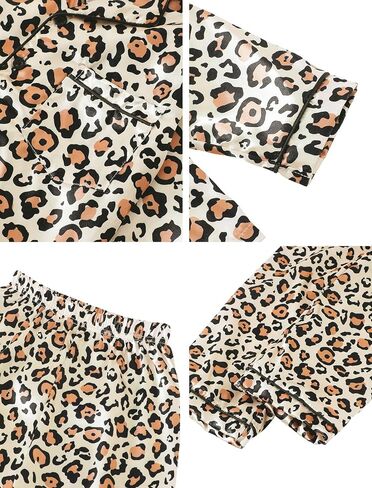 Mikrdoo Silk Pajamas for Girls Long Sleeve PJs for Kids Top and Pants 2 Piece Satin Slpeepwear Set 3-14 Years in Kuwait
