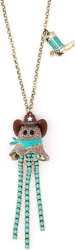 Betsey Johnson Women's Cowboy Ghost Fringe Y-Necklace in Saudi Arabia