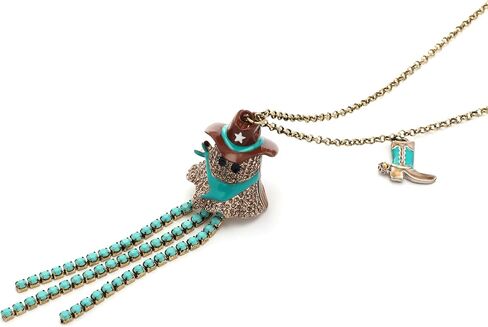 Betsey Johnson Women's Cowboy Ghost Fringe Y-Necklace in Saudi Arabia
