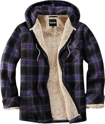 elesuit النسائية الكاملة zip fleece flannel سترة منقوشة مقنعين sherpa lind هوديس للنساء in Kuwait
