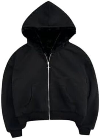 Vintage Leopard Print Jacket Y2k Reversible Zip Up Jacket Baggy Long Sleeve Hoodie Grunge Streetwear Unisex in Kuwait