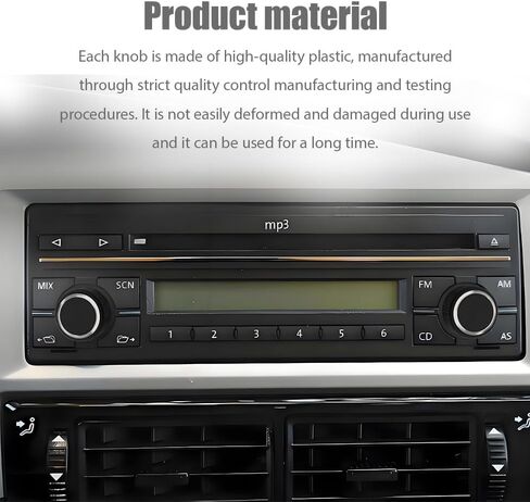 2PCS Car Rear Radio Volume Control Knob, Control Buttons, Radio Repair Kit Replacement Button, Car Rear Audio Dial Tuner Auto Accessories for Chevy GMC Buick, Replace OEM# 22912547 in Saudi Arabia