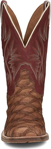 Tony Lama Men's Prescott Exotic Pirarucu Western Boot Broad Square Toe - Ep6097 in Saudi Arabia