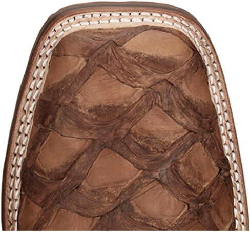 Tony Lama Men's Prescott Exotic Pirarucu Western Boot Broad Square Toe - Ep6097 in Saudi Arabia