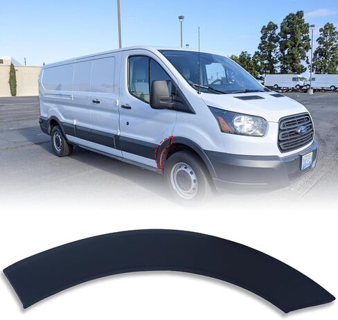Rear Right Fender Flare for Transit 150 250 350 2015-2023, Wheel Arch Molding Trim Splash Guard Accessories, Replace OEM # CK4Z61280K96AC, FO1791121, Passenger Side, 1PC in Kuwait