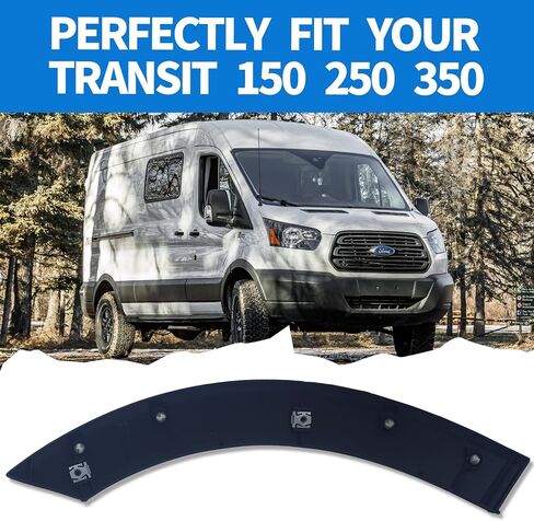 Rear Right Fender Flare for Transit 150 250 350 2015-2023, Wheel Arch Molding Trim Splash Guard Accessories, Replace OEM # CK4Z61280K96AC, FO1791121, Passenger Side, 1PC in Kuwait