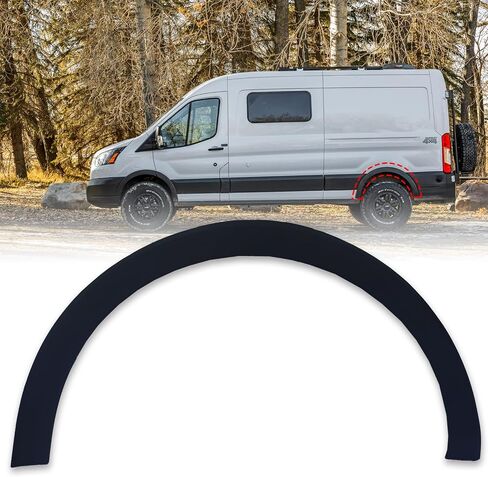 Rear Right Fender Flare for Transit 150 250 350 2015-2023, Wheel Arch Molding Trim Splash Guard Accessories, Replace OEM # CK4Z61280K96AC, FO1791121, Passenger Side, 1PC in Kuwait