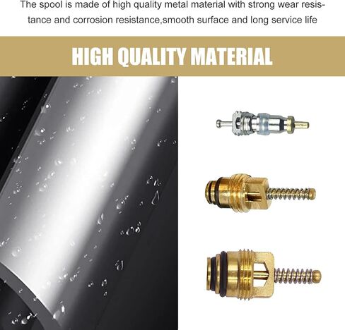 MLY 7PCS Air Conditioning Valve Core Kit, AC High & Low Pressure Port Caps, Anti-Leakage AC Valve Cores Caps & Valve Stem Cores, Compatible for Car & HVAC AC Systems (Black) in Saudi Arabia