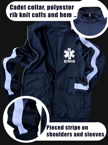 Smart People Clothing EMS Track Jacket with Reflective Decorations Front and Back. in Saudi Arabia
