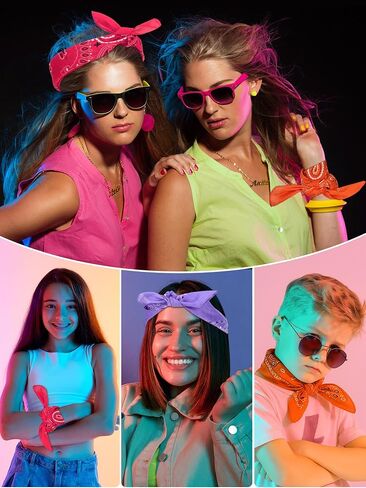 72 قطعة Neon Paisley Bandanas Bulk Cowboy Paisley Bandanas للجنسين in Kuwait