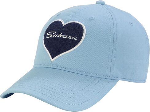 Subaru Logo Heart Patch Cap Hat Ascent Forester WRX Sti Legacy Outback Impreza Crosstrek BRZ Solterra Light Blue in Saudi Arabia