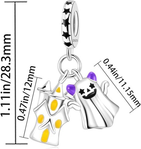 Halloween Charm Fit Women Bracelet Necklaces Fashion Gifts 925 Sterling Silver DIY Jewelry in Saudi Arabia