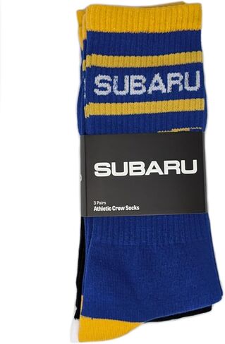 Subaru Motorsports USA Logo Crew Socks 3 Pack Impreza Forester Outback Ascent Brz Crosstrek Sti WRX Legacy in Saudi Arabia