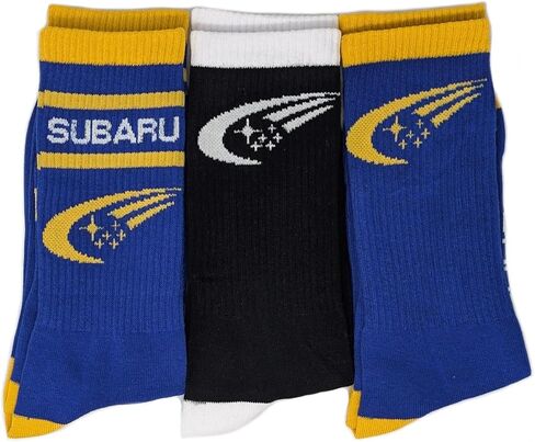 Subaru Motorsports USA Logo Crew Socks 3 Pack Impreza Forester Outback Ascent Brz Crosstrek Sti WRX Legacy in Saudi Arabia