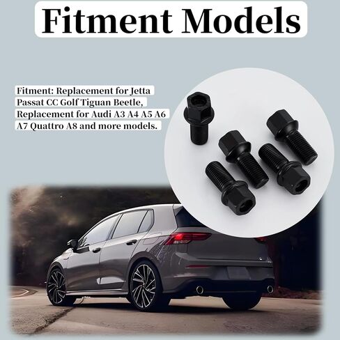 8d0601139d M14-1.5 براغي الجوز العجلة لـ Jetta Passat CC Golf Touareg Beetle لـ Audi A3 A4 A5 A6 A8 A8 Parts: WHT002437 ، 610-318 ، 431601139 （5PCS） in Kuwait