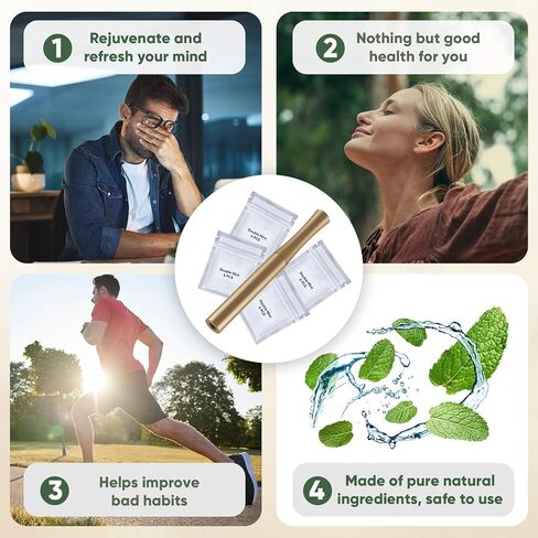 Stylish Gold Air Flavored Device,16 Replaceable Inner Cores,Natural Ingredients Extracted,Helps Improve Bad Habits-0419-05 in Saudi Arabia