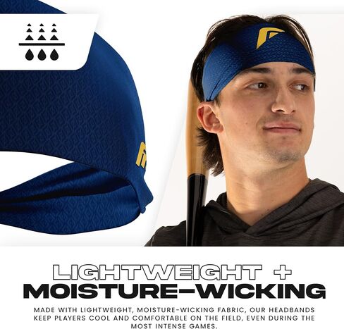 Franklin Sports Baseball + عصابة رأس الكرة اللينة - تمرين البالغين + عصابات رياضية للرجال + نساء - عرق الفتل للتشغيل + التمرين - حجم واحد يناسب أكثر in Kuwait