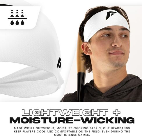 Franklin Sports Baseball + عصابة رأس الكرة اللينة - تمرين البالغين + عصابات رياضية للرجال + نساء - عرق الفتل للتشغيل + التمرين - حجم واحد يناسب أكثر in Kuwait