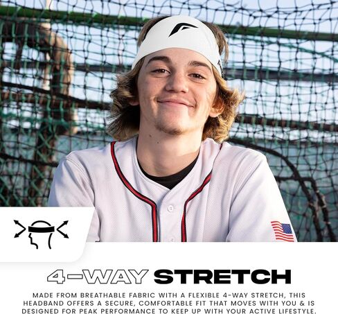 Franklin Sports Baseball + عصابة رأس الكرة اللينة - تمرين البالغين + عصابات رياضية للرجال + نساء - عرق الفتل للتشغيل + التمرين - حجم واحد يناسب أكثر in Kuwait