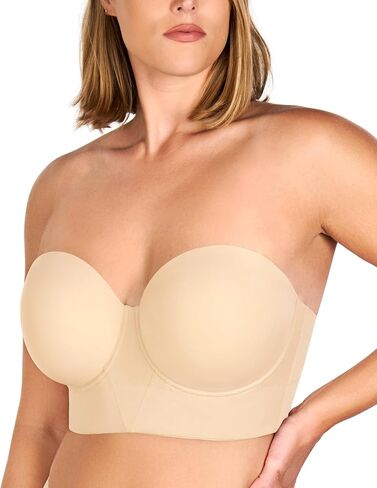 حمالات Hsia بدون حمالات للنساء ، Bandeau Longline لـ Bust Bust بالإضافة إلى حجم مشد داعم غير قابل للتحويل in Kuwait