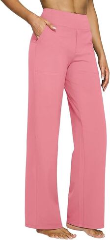Work Pants Women Stretch Yoga Dress Pants Business Casual High Waisted Trousers Comfy Wide Leg Office Slacks in Saudi Arabia