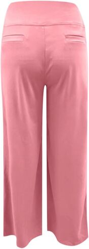 Work Pants Women Stretch Yoga Dress Pants Business Casual High Waisted Trousers Comfy Wide Leg Office Slacks in Saudi Arabia