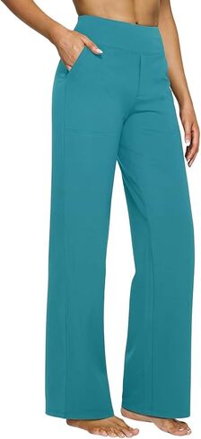 Work Pants Women Stretch Yoga Dress Pants Business Casual High Waisted Trousers Comfy Wide Leg Office Slacks in Saudi Arabia