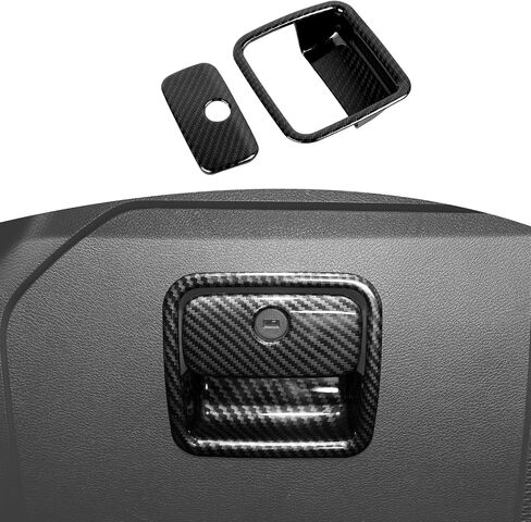 RT-TCZ for Jeep JL Glove Box Compartment Latch Handle Trim Cover for Jeep Wrangler JL JLU 2018 up for Gladiator JT 2020 up Black Carbon Fiber Grain Interior Accessories in Saudi Arabia