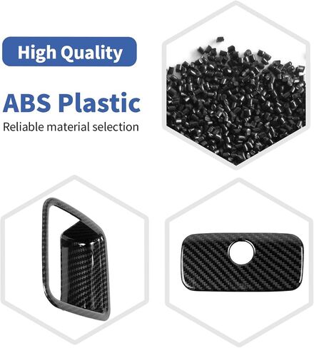 RT-TCZ for Jeep JL Glove Box Compartment Latch Handle Trim Cover for Jeep Wrangler JL JLU 2018 up for Gladiator JT 2020 up Black Carbon Fiber Grain Interior Accessories in Saudi Arabia