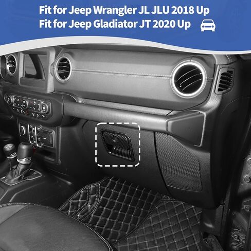 RT-TCZ for Jeep JL Glove Box Compartment Latch Handle Trim Cover for Jeep Wrangler JL JLU 2018 up for Gladiator JT 2020 up Black Carbon Fiber Grain Interior Accessories in Saudi Arabia