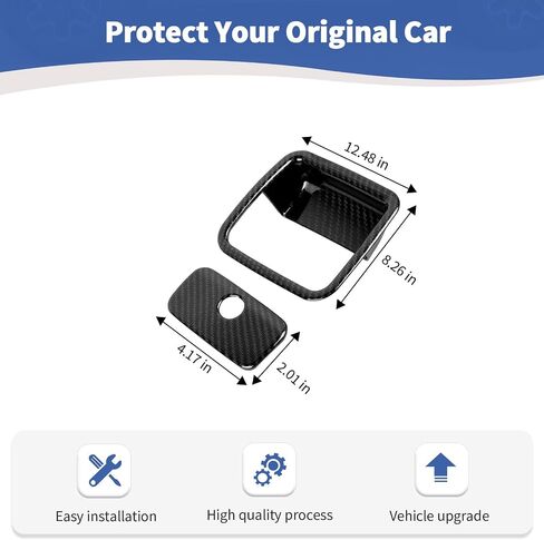 RT-TCZ for Jeep JL Glove Box Compartment Latch Handle Trim Cover for Jeep Wrangler JL JLU 2018 up for Gladiator JT 2020 up Black Carbon Fiber Grain Interior Accessories in Saudi Arabia