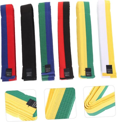 6pcs Martial Arts Belts Taekwondo Belts for Boys and Girls Teens Adults Karate Uniform in Saudi Arabia