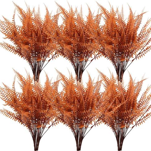SzJias Artificial Ferns for Outdoors Fake Fern Plant Faux Boston Fern for Patio Porch Outdoor Plants Decor (8 Pcs) in Kuwait
