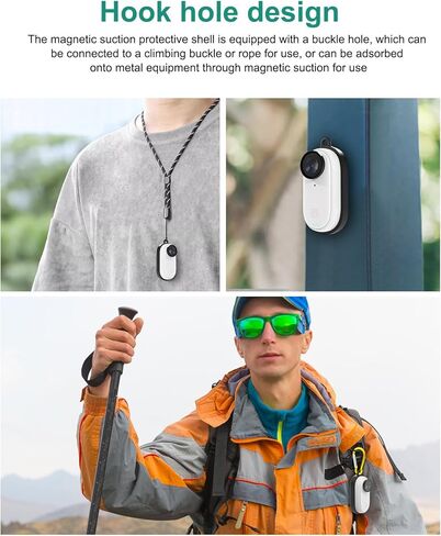 PULUZ Magnet Pendant for Insta360 GO 3 Action Camera,Magnetic Holder with Quick Release Neck Strap as Insta360 GO 3 Accessories for Photography in Kuwait