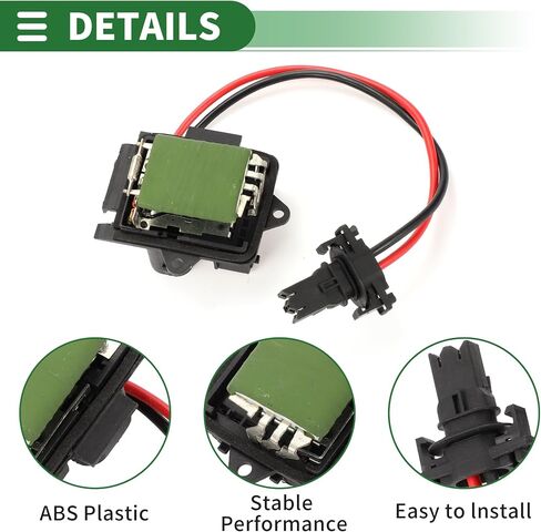Motoforti HVAC Blower Motor Heater Blower Blower Resistor لـ Renault Kangoo Express 1997-2007 Metal ABS No.7701067033 Black in Kuwait