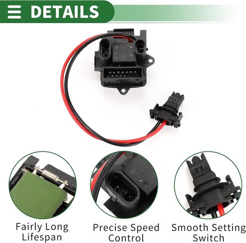 Motoforti HVAC Blower Motor Heater Blower Blower Resistor لـ Renault Kangoo Express 1997-2007 Metal ABS No.7701067033 Black in Kuwait