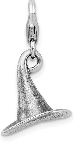 Sterling Silver Witch Hat Lobster Clasp Charm in Saudi Arabia