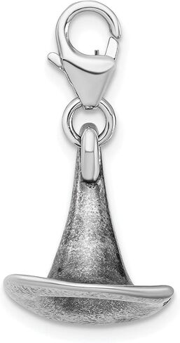 Sterling Silver Witch Hat Lobster Clasp Charm in Saudi Arabia