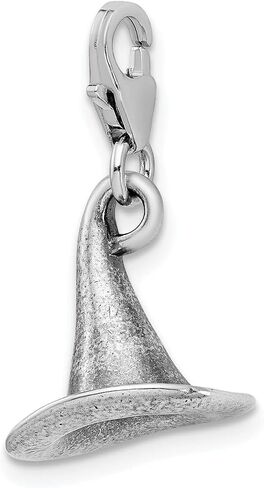 Sterling Silver Witch Hat Lobster Clasp Charm in Saudi Arabia