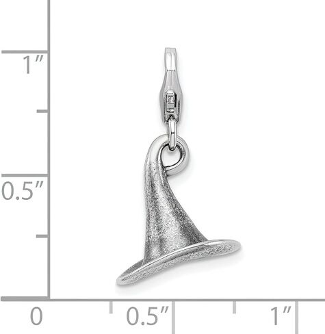 Sterling Silver Witch Hat Lobster Clasp Charm in Saudi Arabia