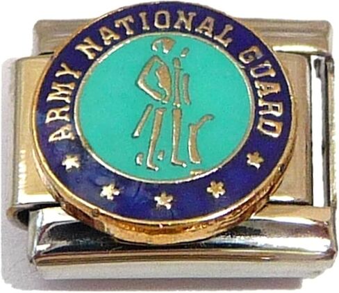 Army National Guard On Blue Italian Charm in Saudi Arabia