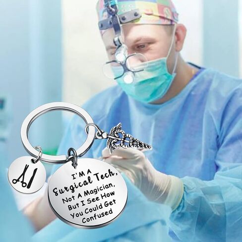 ENSIANTH Surgical Tech Keychain Surgical Technologist Gift Gift for Surgical Nurse Medical Student Graduation Gift (Surgical Tech) in Saudi Arabia