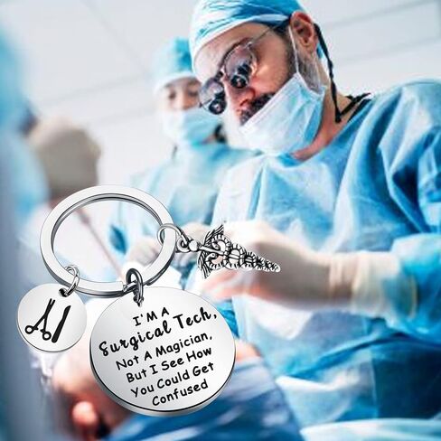 ENSIANTH Surgical Tech Keychain Surgical Technologist Gift Gift for Surgical Nurse Medical Student Graduation Gift (Surgical Tech) in Saudi Arabia