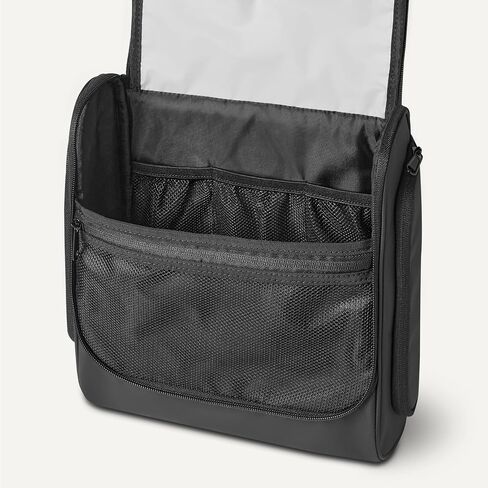 Amazon Essentials حقيبة أدوات زينة الأزياء المائية للماء للرجال والنساء ، حقيبة أدوات الزينة المعلقة ، مجموعة DOPP مع جيوب جانبية ، جيوب داخلية متعددة ، مقابض الحمام/البقاء ، الأسود in Saudi Arabia