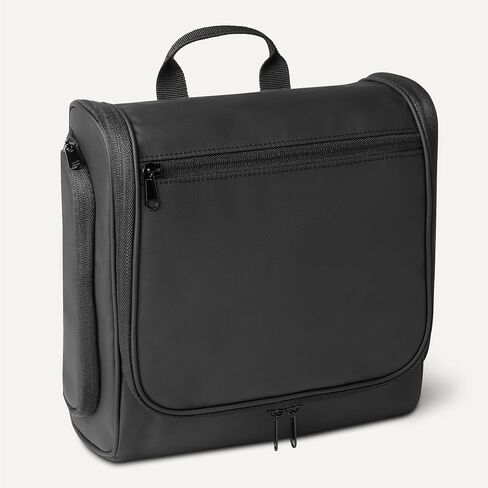 Amazon Essentials حقيبة أدوات زينة الأزياء المائية للماء للرجال والنساء ، حقيبة أدوات الزينة المعلقة ، مجموعة DOPP مع جيوب جانبية ، جيوب داخلية متعددة ، مقابض الحمام/البقاء ، الأسود in Saudi Arabia