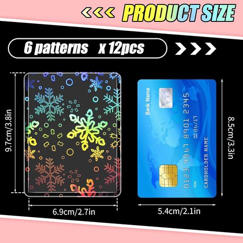 24 Pcs Hard Plastic Kpop Photocard Sleeves Kpop Top Loaders Idol Photo Card Sleeves 97x77mm Laser Flashing Holographic Trading Card Protector for Baseball Football Sport Game in Kuwait