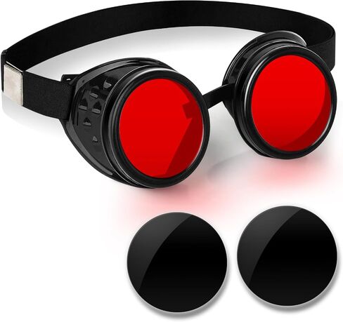 Vintage Steampunk Goggles Cosplay Mad Scientist Goggles Adult Steam Punk Googles for Men, Women, Kids & Halloween in Saudi Arabia